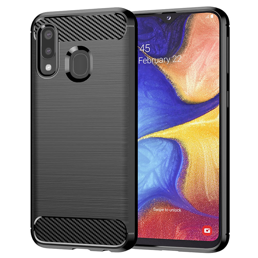 Techsuit - Carbon Silicone - Samsung Galaxy A20e - Black