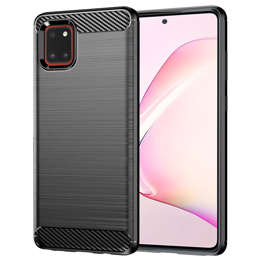 Techsuit - Carbon Silicone - Samsung Galaxy Note 10 Lite - Black