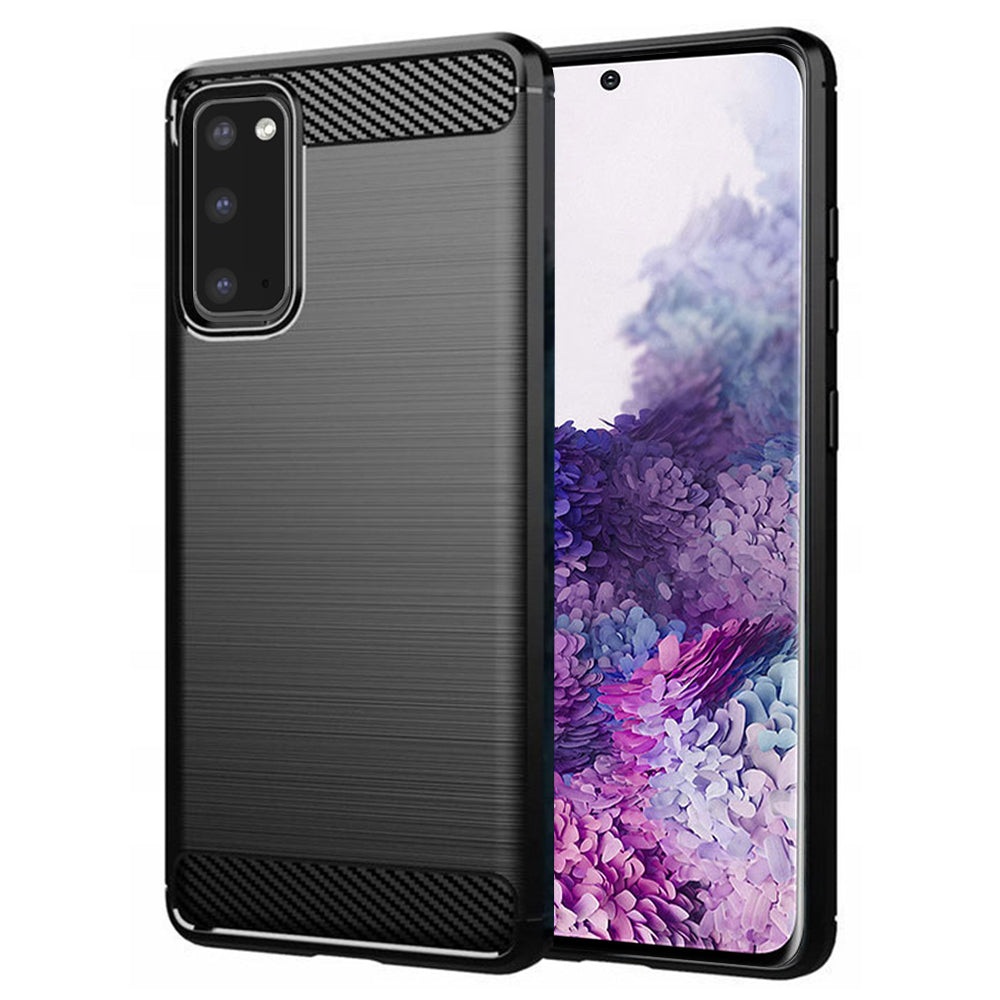Techsuit - Carbon Silicone - Samsung Galaxy S20 4G / S20 5G - Black
