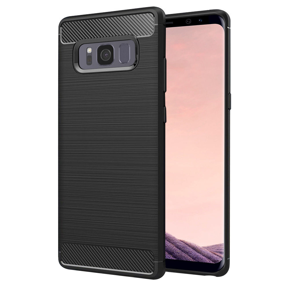 Techsuit - Carbon Silicone - Samsung Galaxy S8 Plus - Black