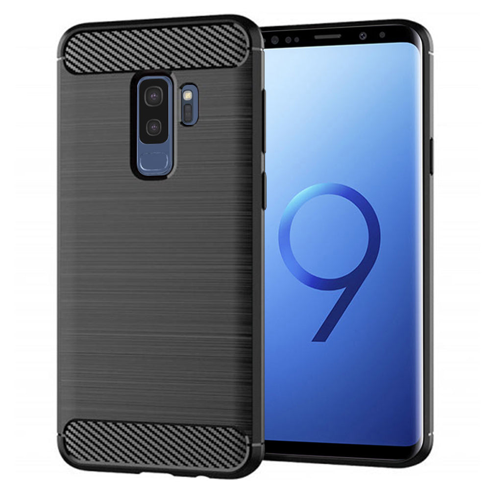 Techsuit - Carbon Silicone - Samsung Galaxy S9 Plus - Black