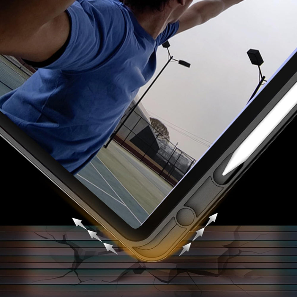 Techsuit - Flex Trifold (with Pencil Holder) - Xiaomi Redmi Pad SE 4G 8.7" - Black