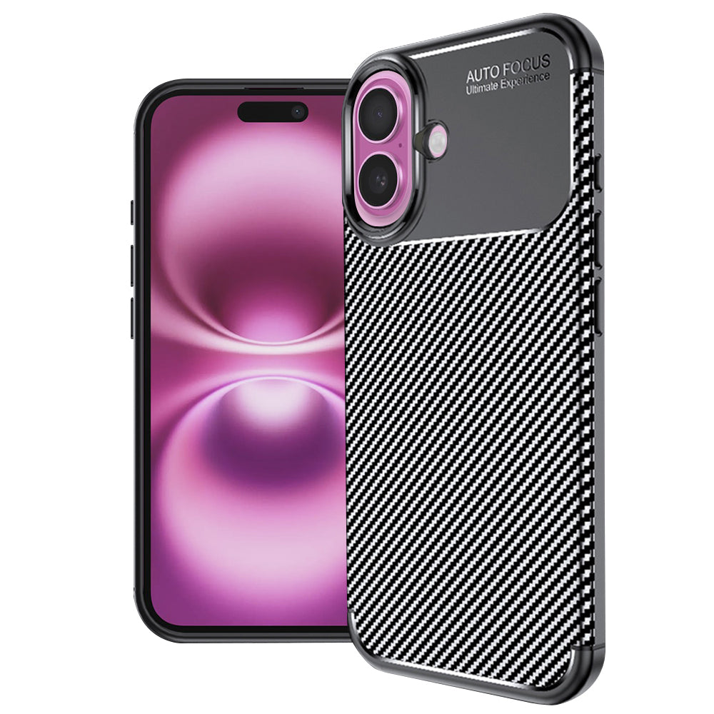 Techsuit - CarbonFiber - iPhone 16 Plus - Black