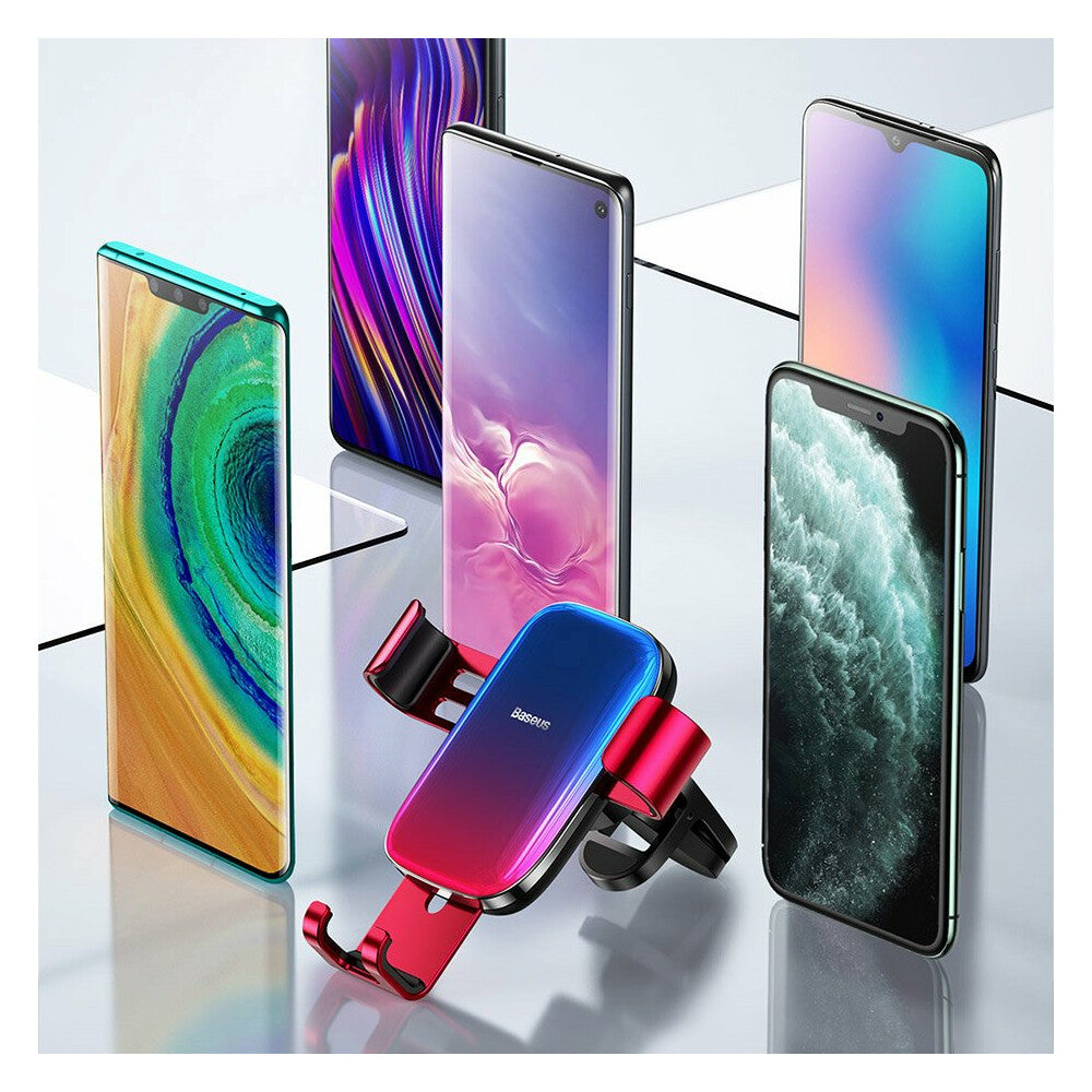 Baseus - Car Holder Glaze (SUYL-LG01) - Gravity Grip for Air Vent, Universal Clamp, Stable Bracket, Non-Slip Pads - Black