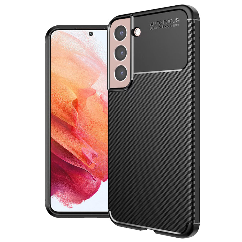 Techsuit - CarbonFiber - Samsung Galaxy S21 5G - Black