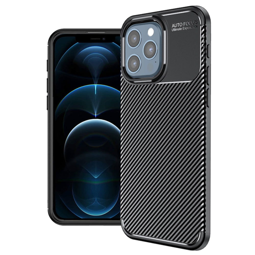 Techsuit - CarbonFiber - iPhone 12 Pro Max - Black