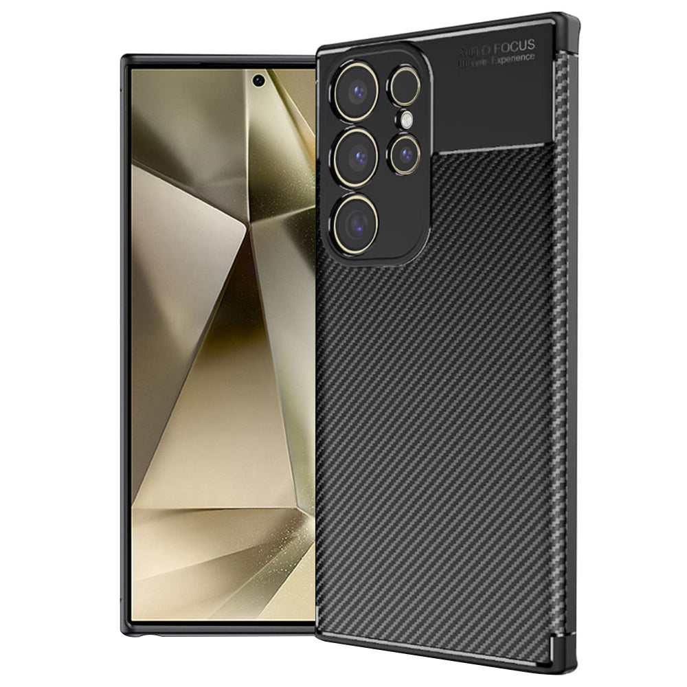Techsuit - CarbonFiber - Samsung Galaxy S24 Ultra - Black