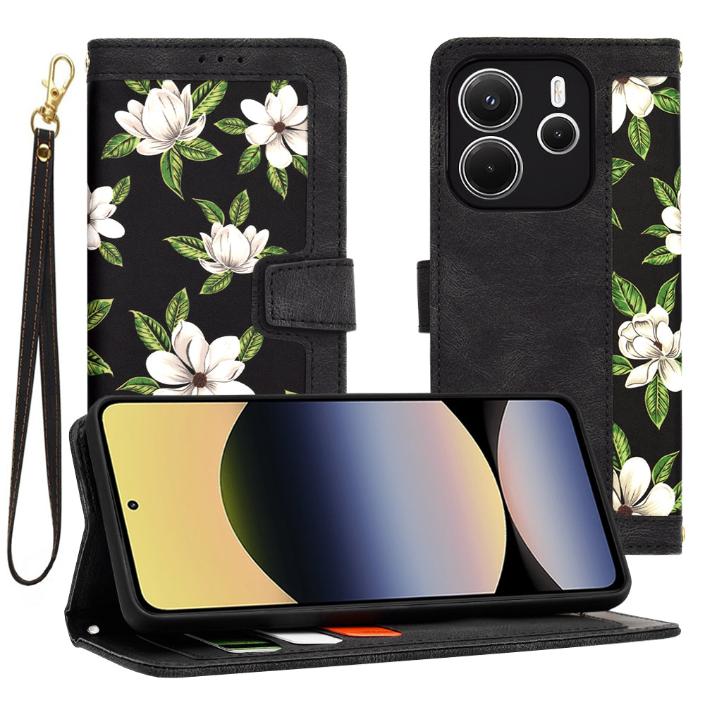 Techsuit - FlipCraft - Xiaomi Redmi Note 14 4G (Standard) - Flowers of the Dawn