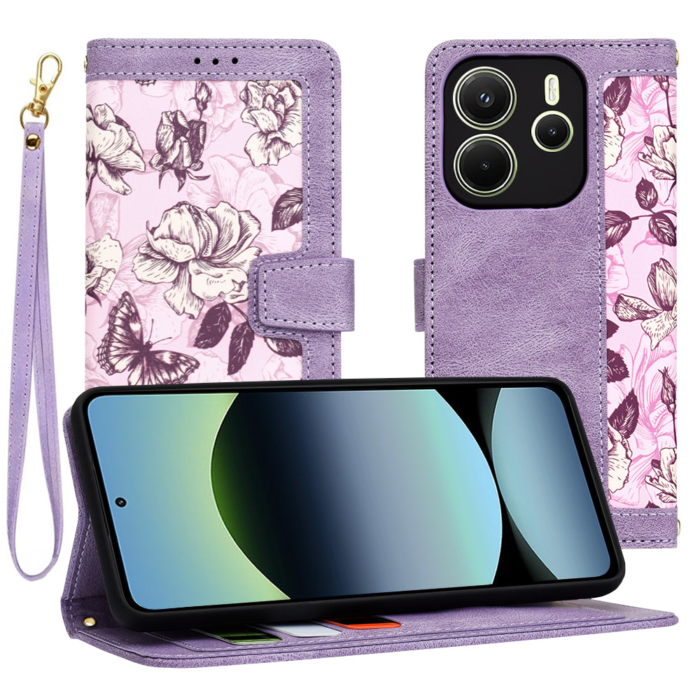 Techsuit - FlipCraft - Xiaomi Redmi Note 14 4G (Regional) - Mysterious Purple