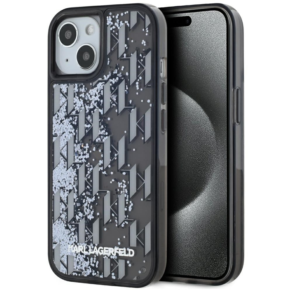 Karl Lagerfeld - Hardcase Liquid Glitter (KLHCP15SLKLGKCCK) - iPhone 15 - Monogram