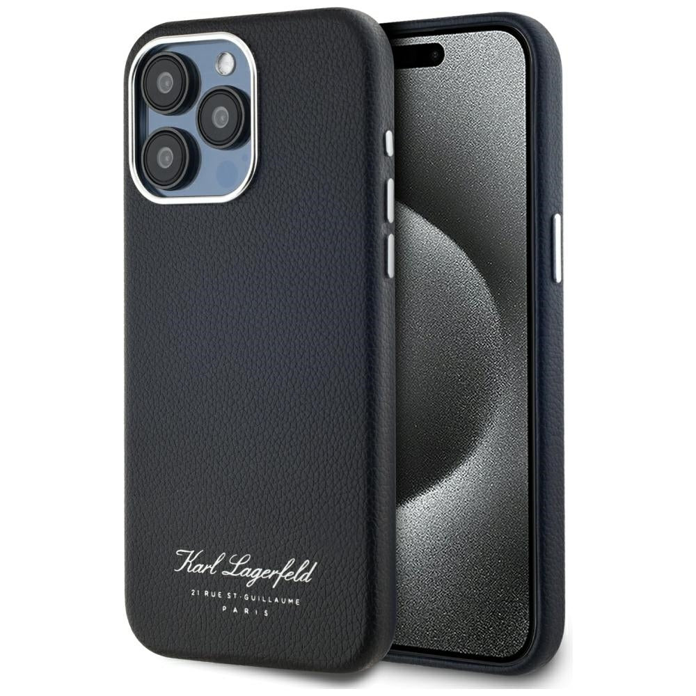 Karl Lagerfeld - Hardcase Leather (KLHCP15LPGWCMKHK) - iPhone 15 Pro - Hotel RSG