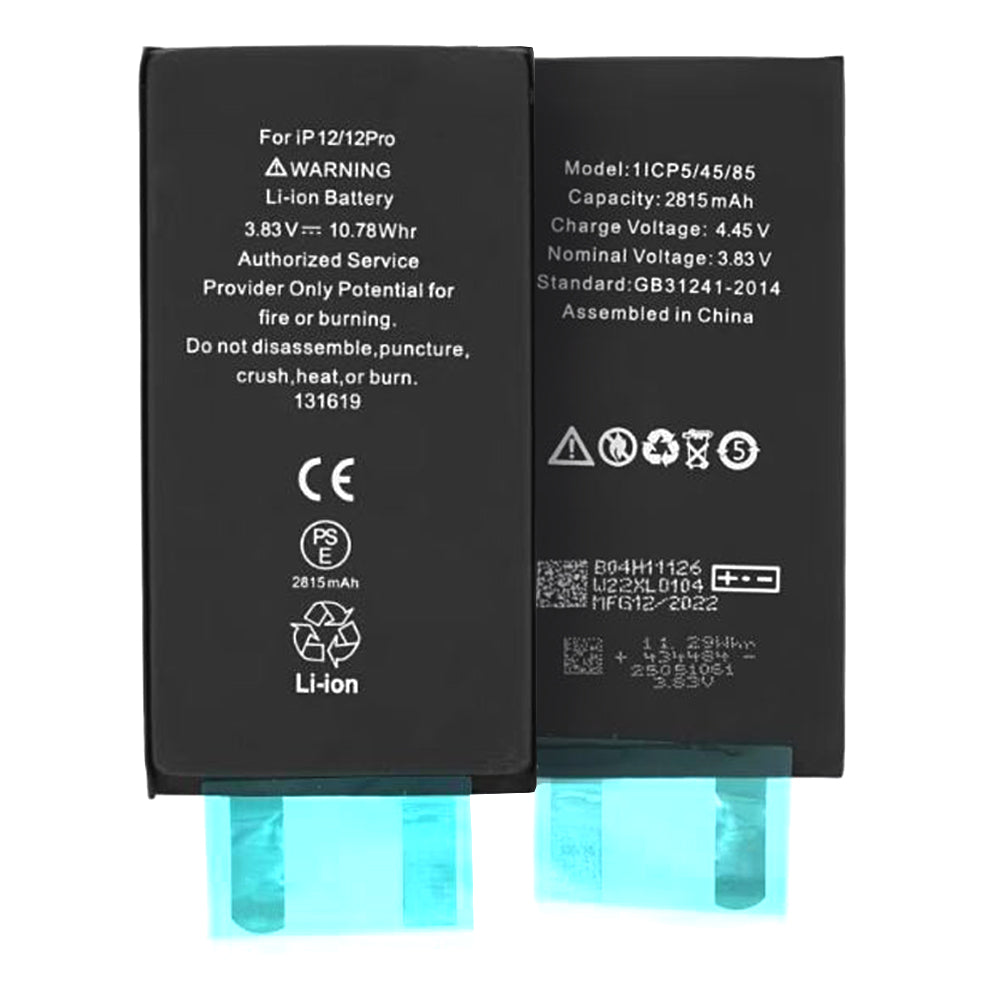 OEM - Smartphone Battery (18530) - without Flex-Cable - iPhone 12 / 12 Pro - 2815mAh - Black