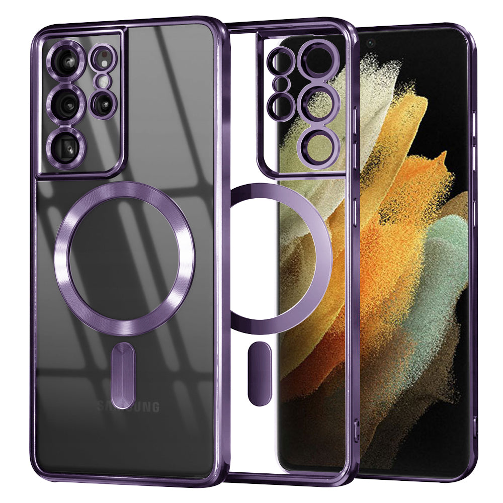 Techsuit - Luxury Crystal MagSafe - Samsung Galaxy S21 Ultra 5G - Light Purple