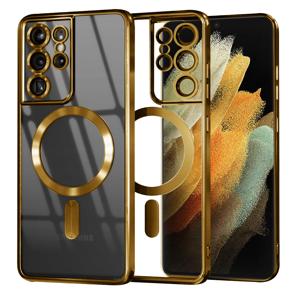 Techsuit - Luxury Crystal MagSafe - Samsung Galaxy S21 Ultra 5G - Gold
