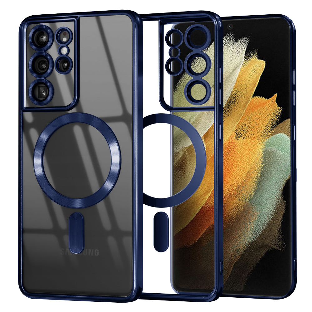 Techsuit - Luxury Crystal MagSafe - Samsung Galaxy S21 Ultra 5G - Deep Blue