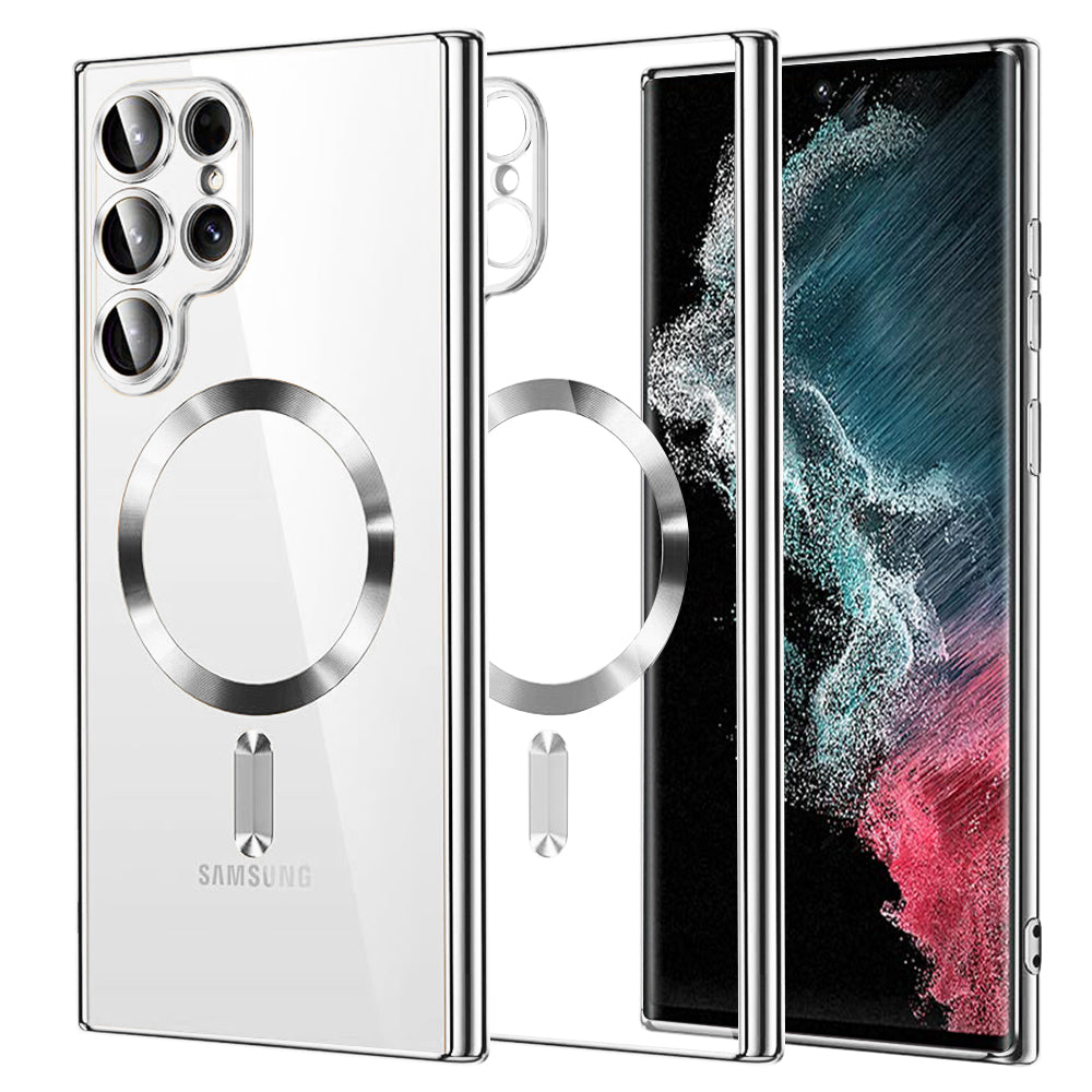 Techsuit - Luxury Crystal MagSafe - Samsung Galaxy S22 Ultra 5G - Silver