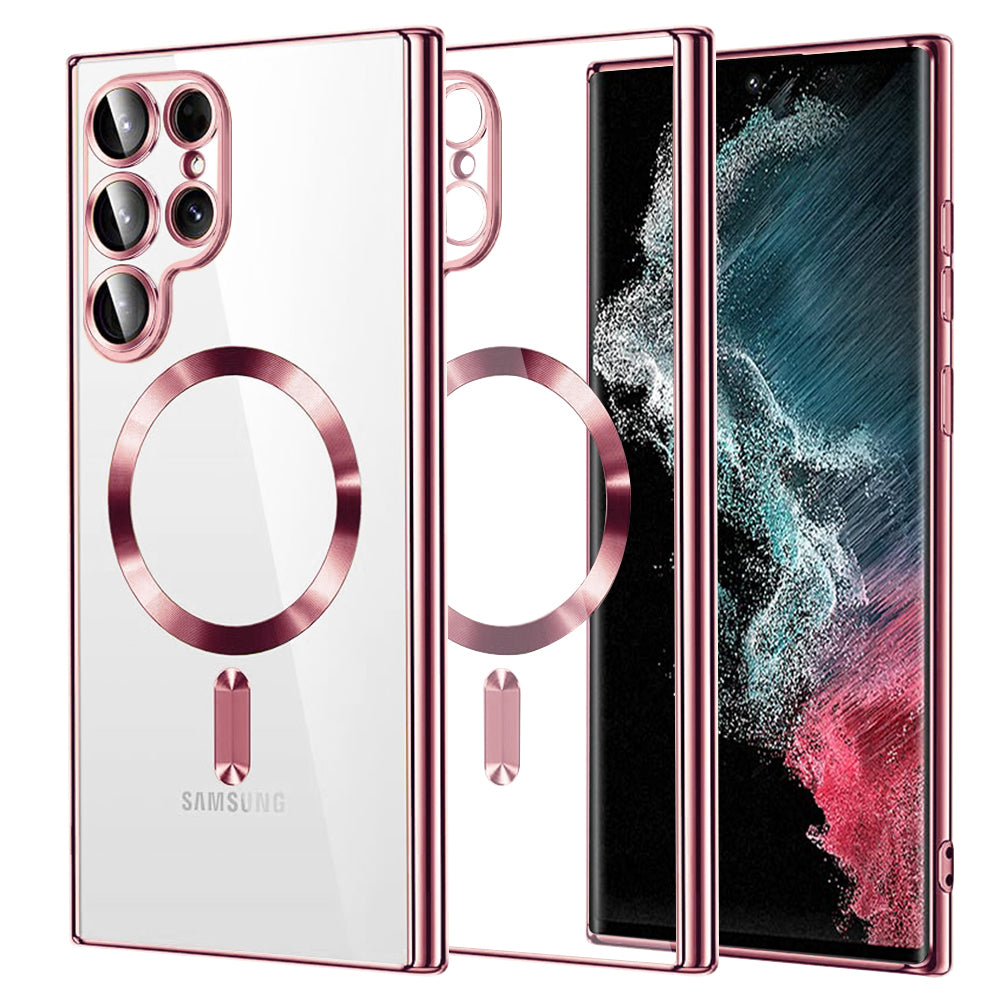 Techsuit - Luxury Crystal MagSafe - Samsung Galaxy S22 Ultra 5G - Pink