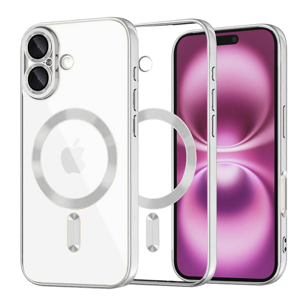 Techsuit - Luxury Crystal MagSafe - iPhone 16 Plus - Silver
