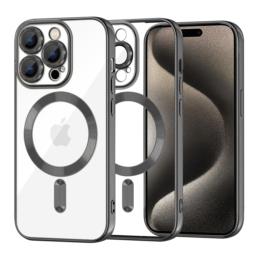 Techsuit - Luxury Crystal MagSafe - iPhone 15 Pro Max - Black