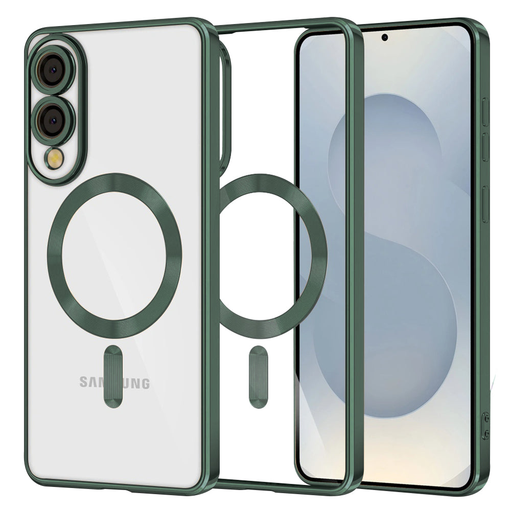 Techsuit - Luxury Crystal MagSafe - Samsung Galaxy S25 Edge - Deep Green