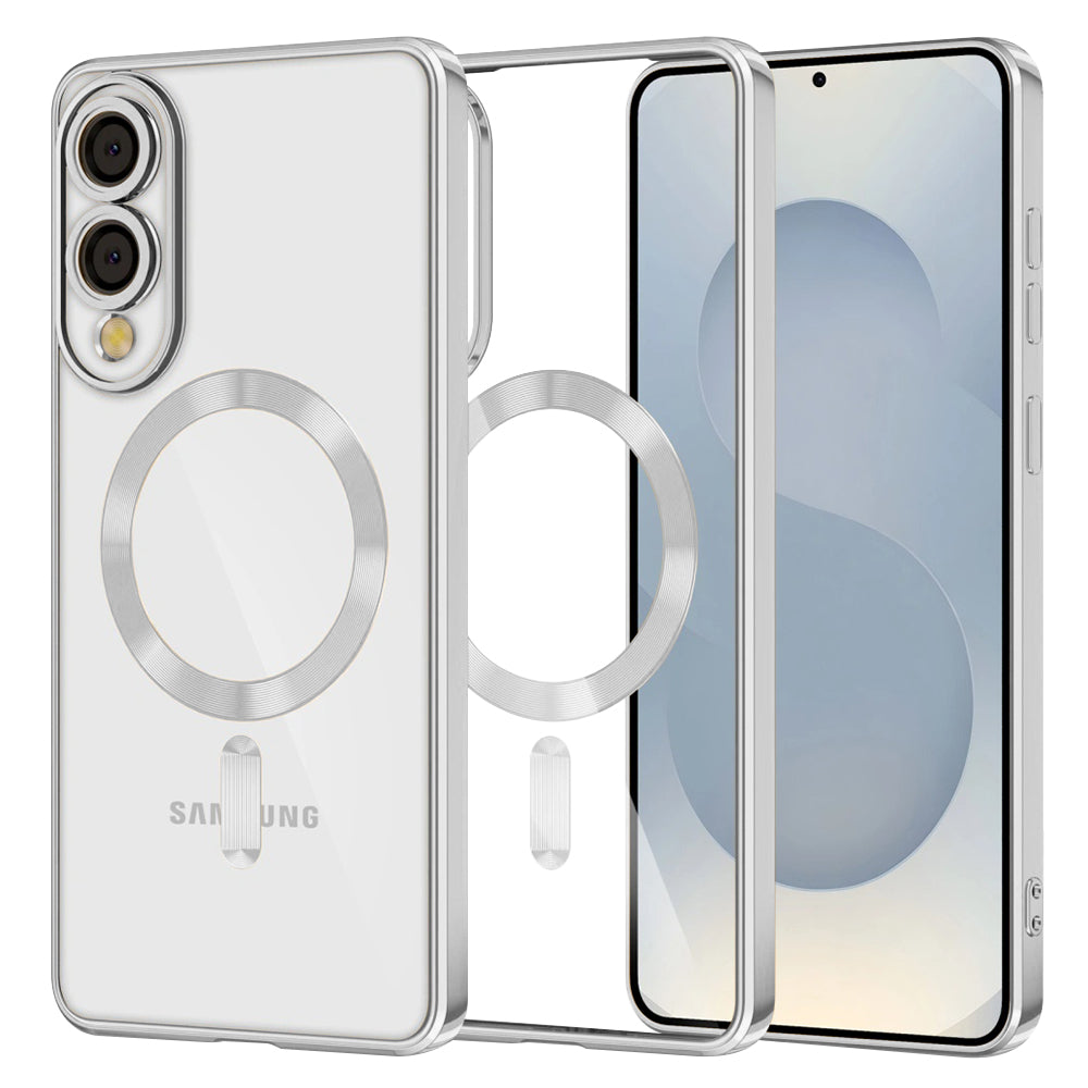 Techsuit - Luxury Crystal MagSafe - Samsung Galaxy S25 Edge - Silver