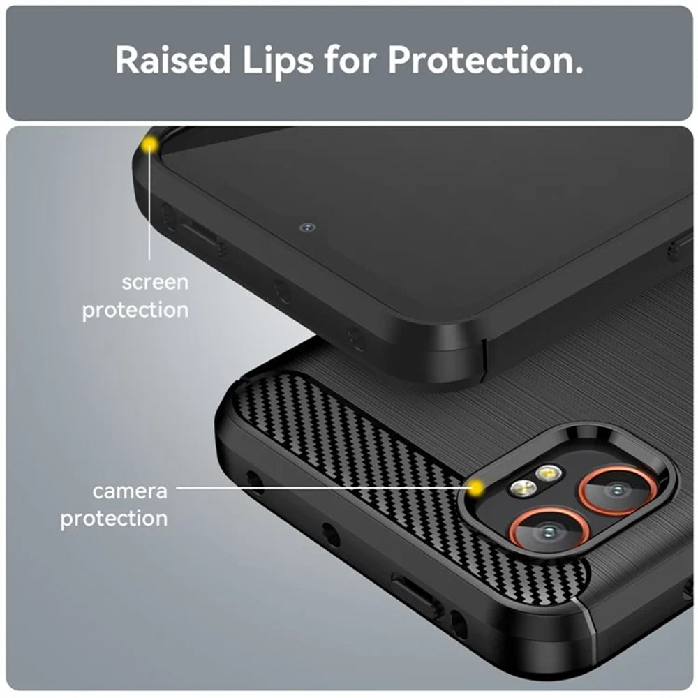 Techsuit - Carbon Silicone - Galaxy Xcover7 Pro - Black