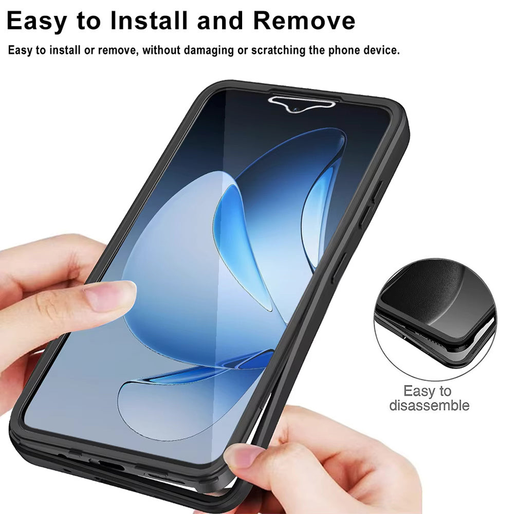 Techsuit - ColorVerse 360 Series + Screen Protector - Oppo Reno13 Pro - Black