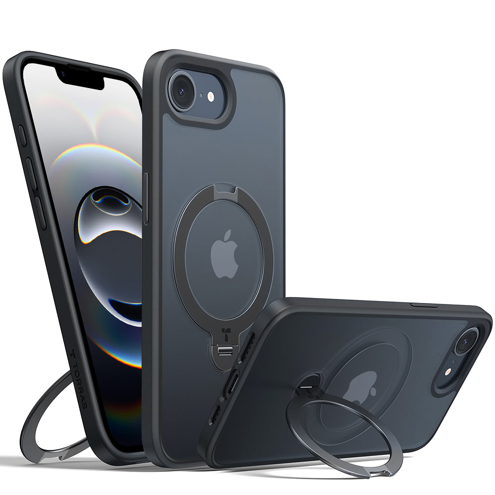 Torras - Ostand Spin MagSafe Series - iPhone 16e - Black