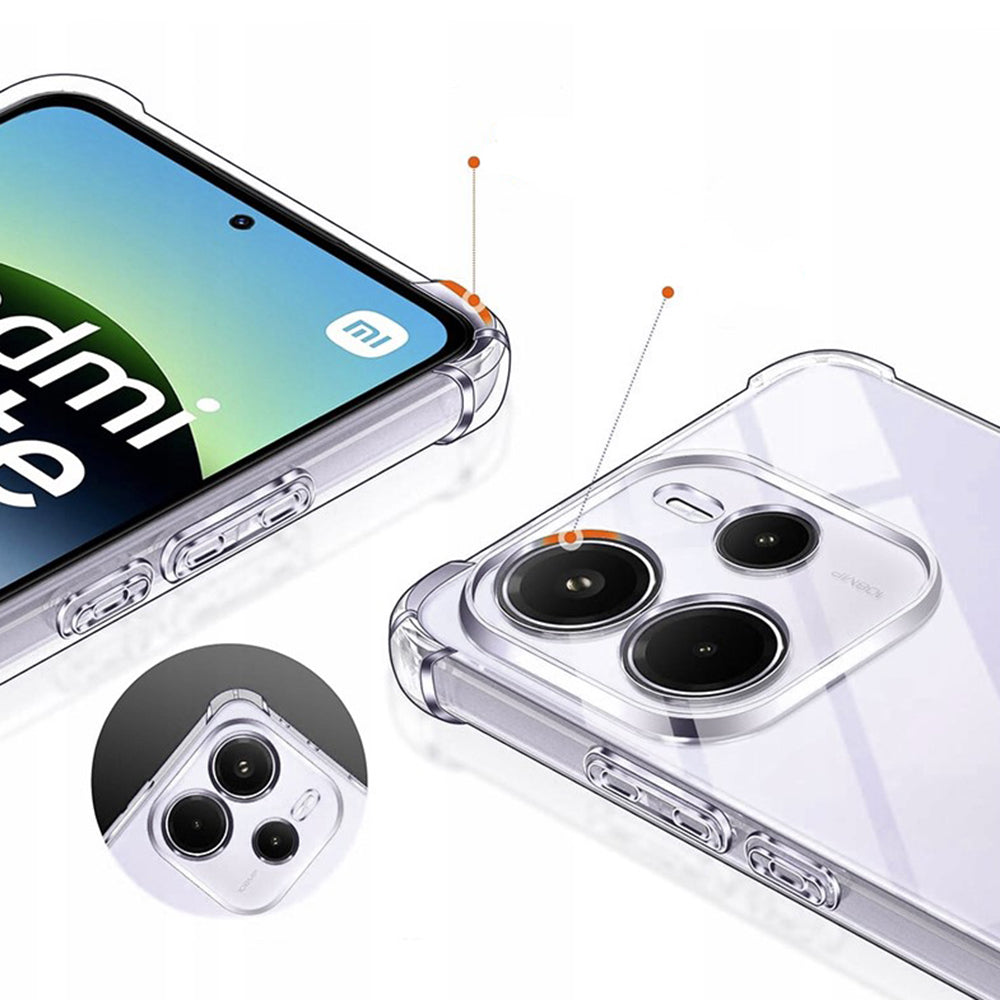 Techsuit - Shockproof Clear Silicone MagSafe - Xiaomi Redmi Note 14 4G  - Clear