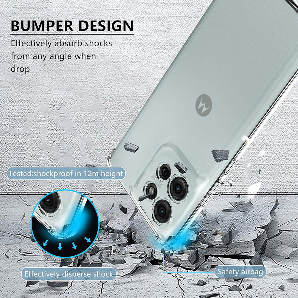 Techsuit - Shockproof Clear Silicone - Motorola Moto G75 - Clear