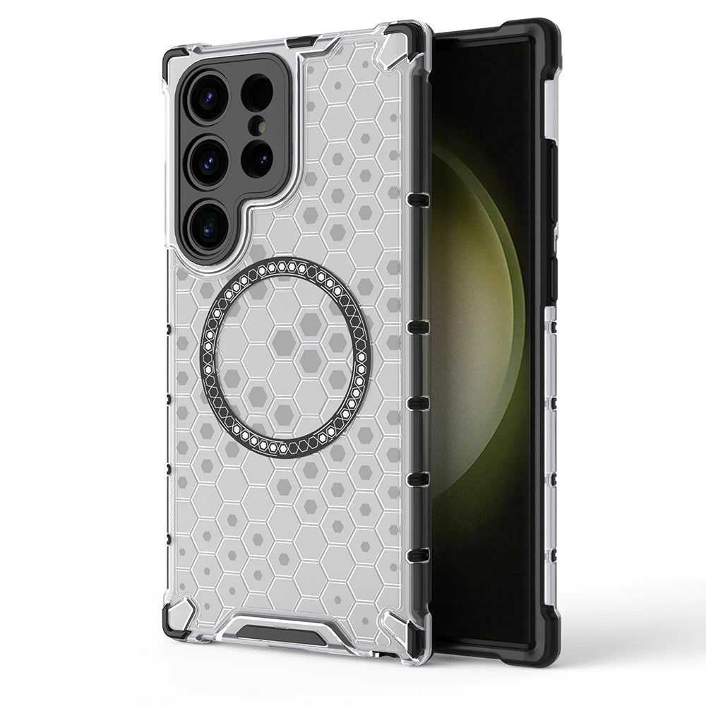 Techsuit - HoneyComb Shield MagSafe - Samsung Galaxy S24 Ultra - White