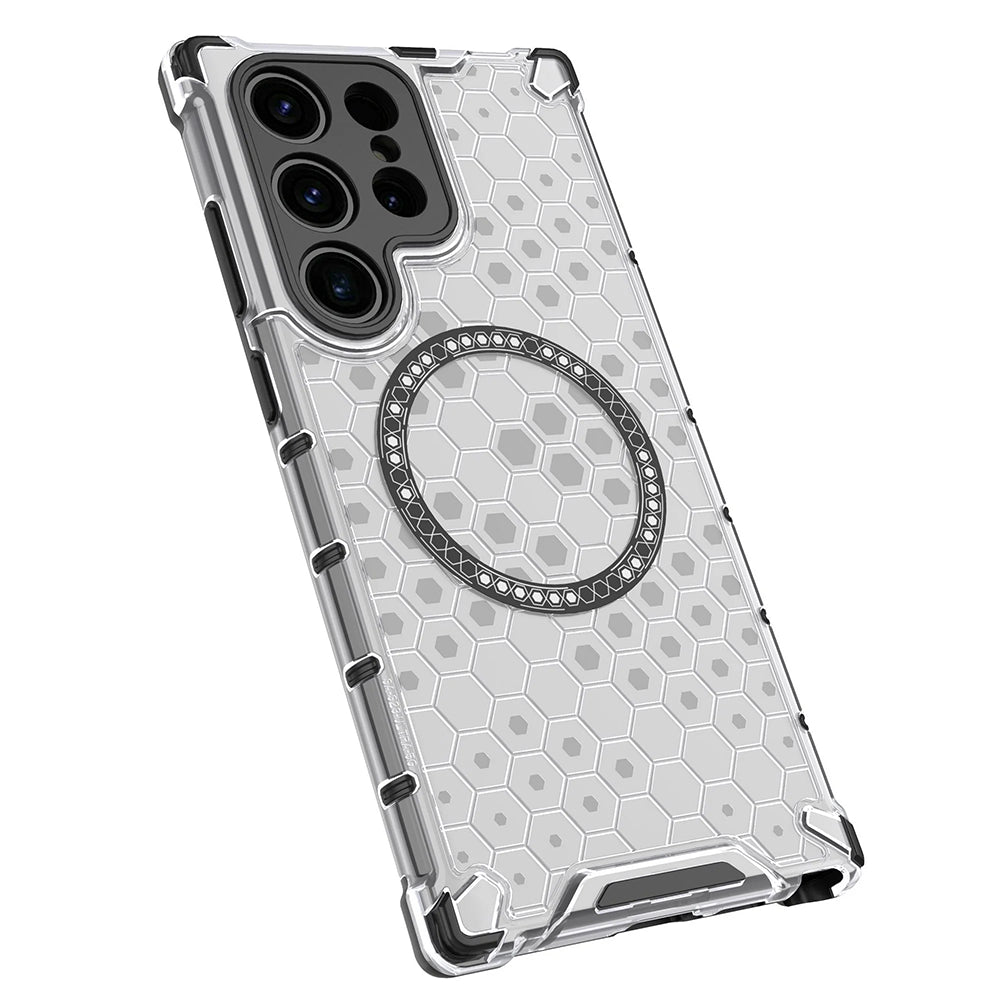 Techsuit - HoneyComb Shield MagSafe - Galaxy S24 Ultra - Black