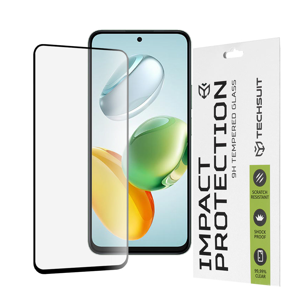 Techsuit - 111D Full Cover / Full Glue Glass - Honor 200 Smart / X7c - Black