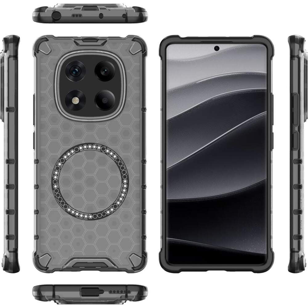 Techsuit - HoneyComb Shield MagSafe - Xiaomi Redmi Note 14 Pro 4G - Black