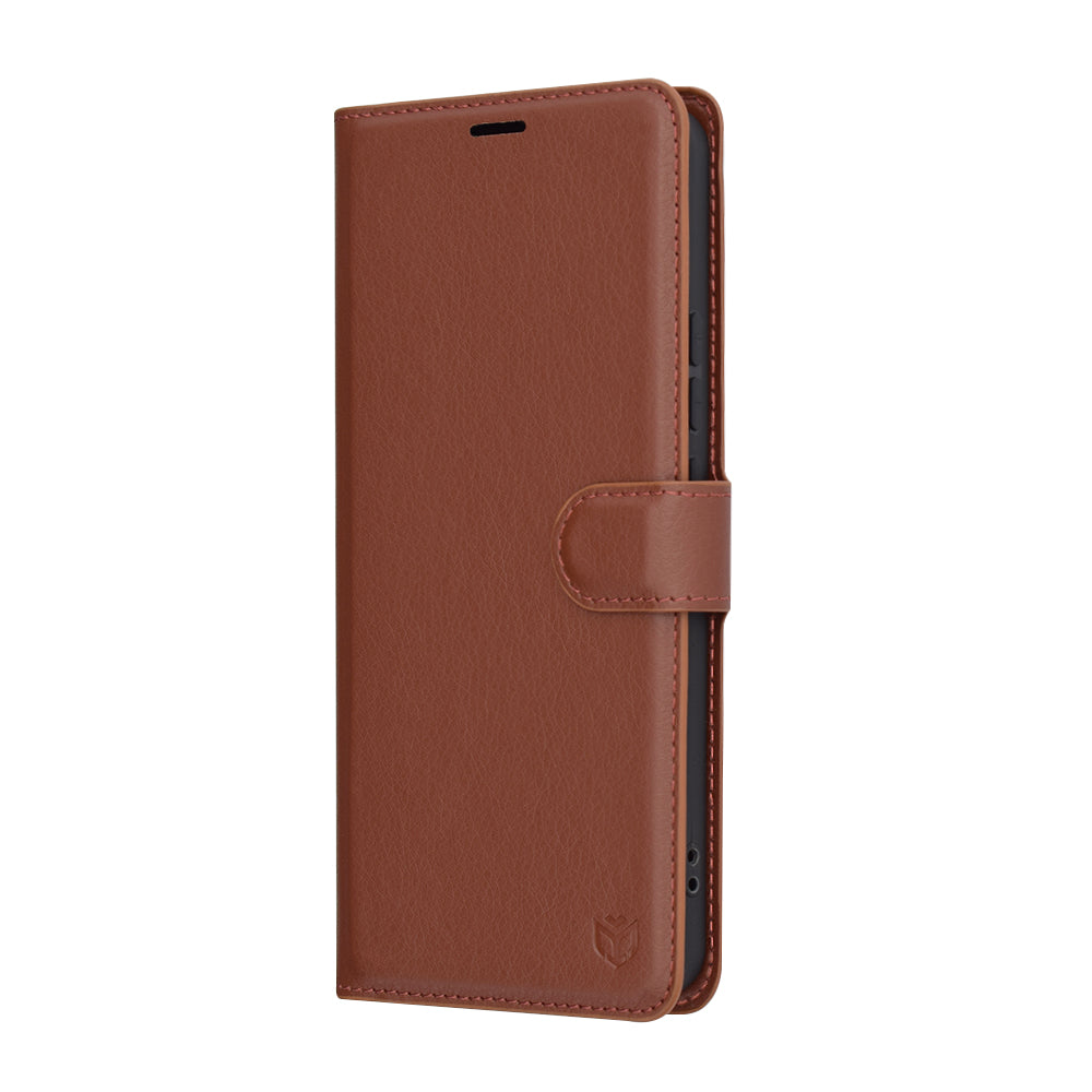 Techsuit - Leather Folio - Xiaomi Redmi Note 14 4G (Regional) - Brown