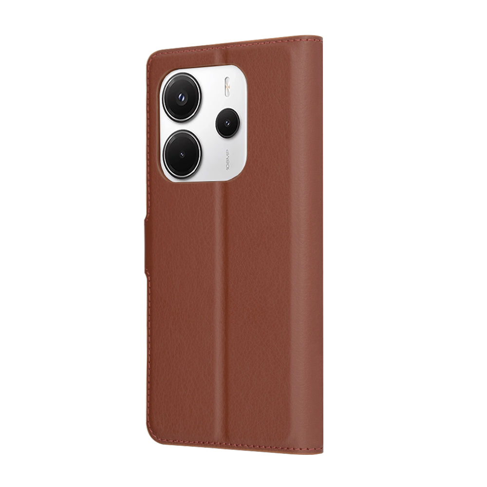 Techsuit - Leather Folio - Xiaomi Redmi Note 14 5G - Brown
