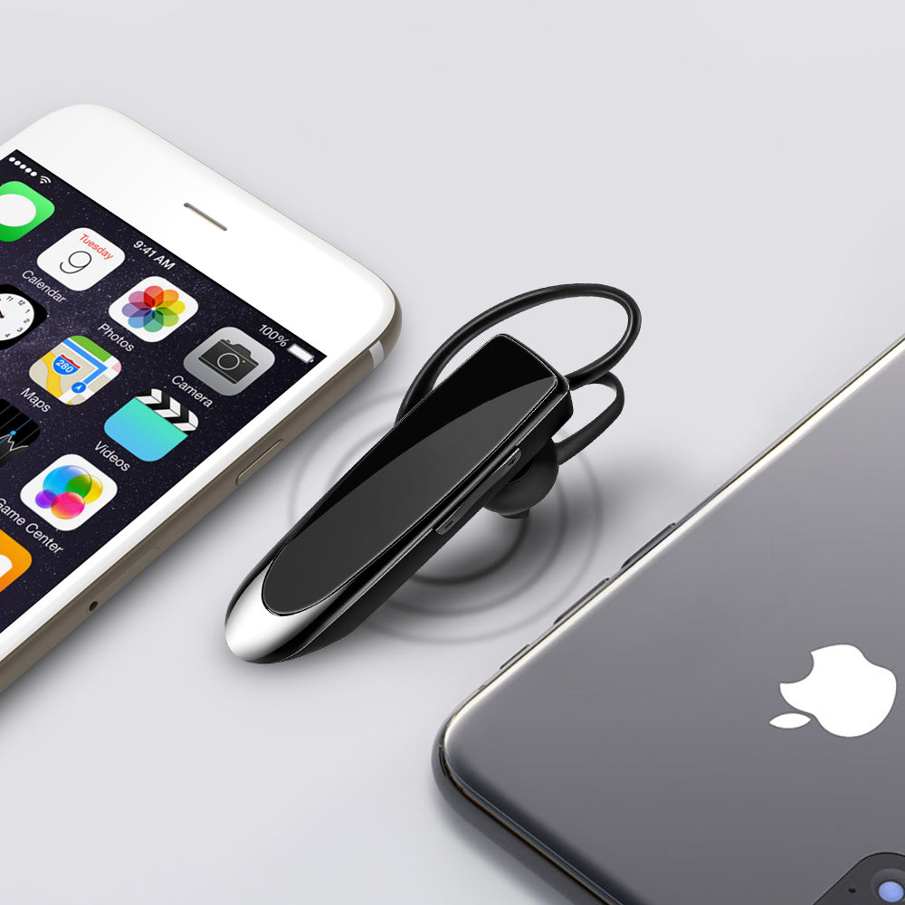 Techsuit - Premium Bluetooth Headset UrbanEar (CB1) - HandsFree, Type-C, Noise Cancelling, Light & Comfortable - Black