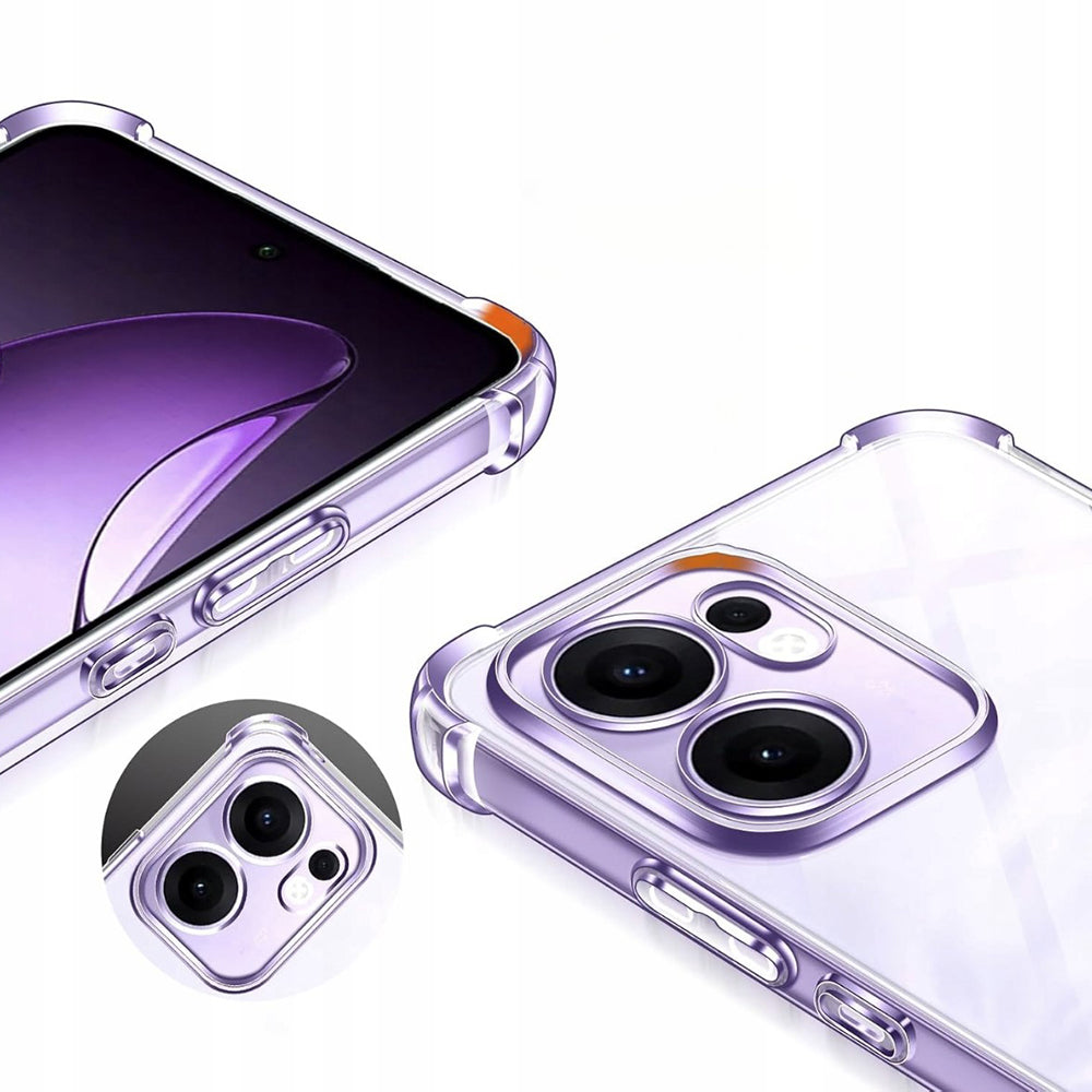 Techsuit - Shockproof Clear Silicone - Oppo Reno13 F 4G / Reno13 F 5G / Reno13 FS 5G - Clear