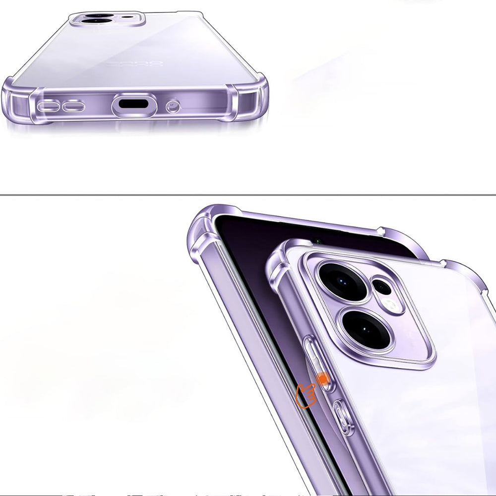 Techsuit - Shockproof Clear Silicone - Oppo Reno13 F 4G / Reno13 F 5G / Reno13 FS 5G - Clear