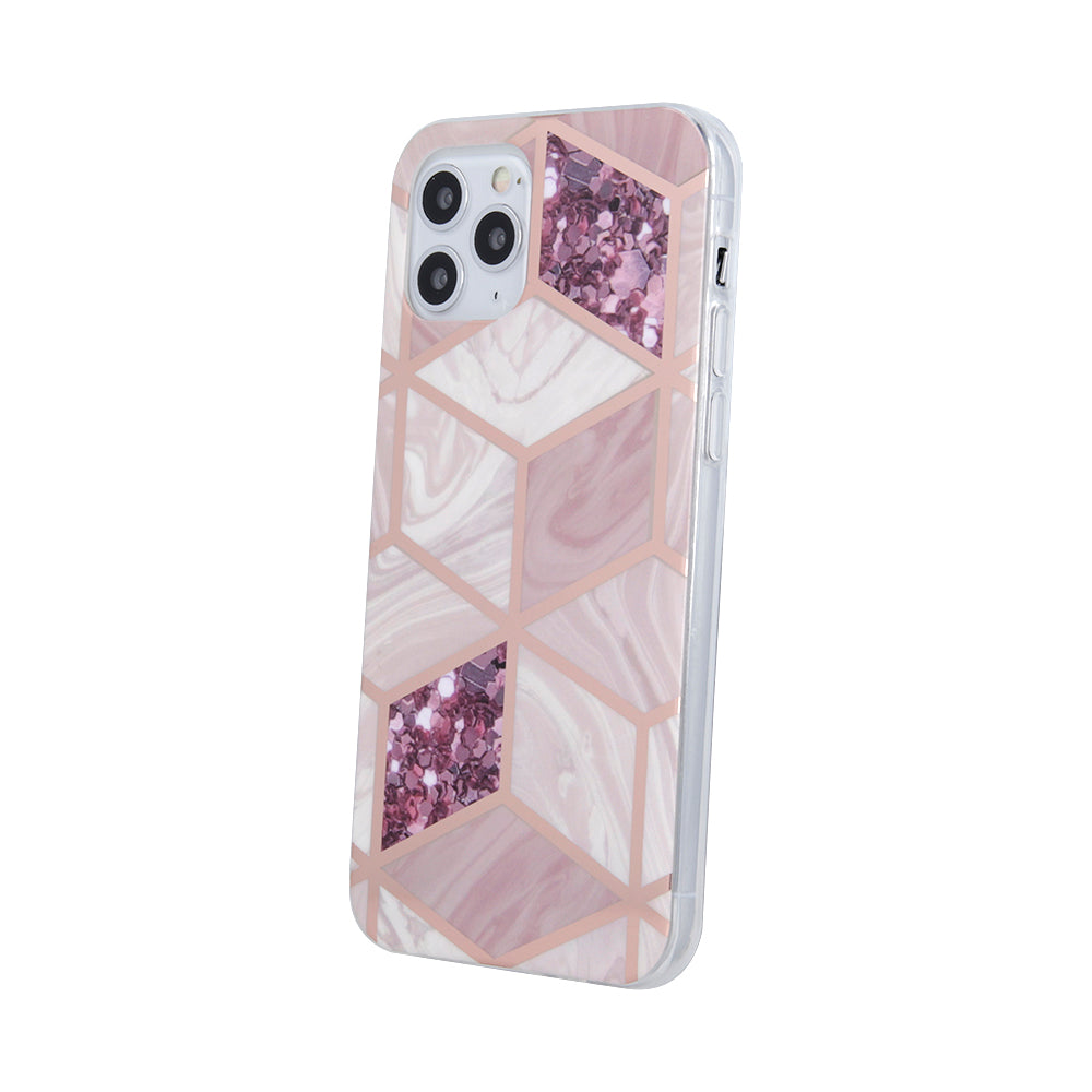 Geometric Marmur Case For Samsung Galaxy A22 4G Heather – Θήκη για κινητό από το PhoneBazaar.gr