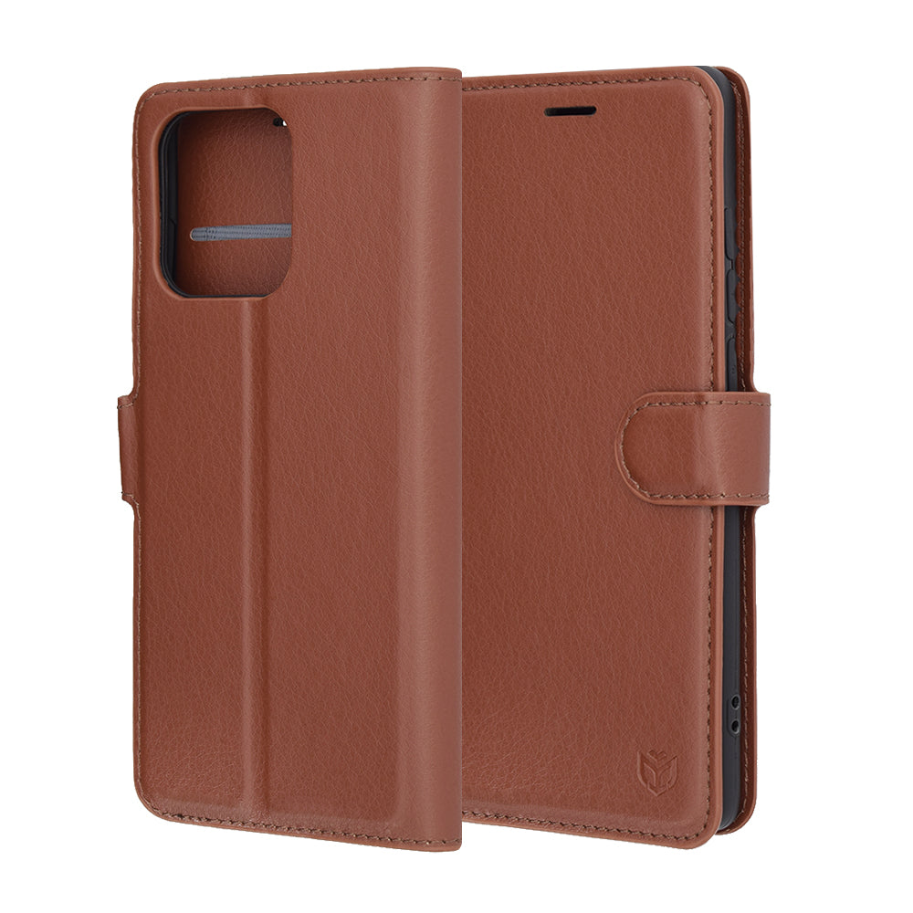 Techsuit - Leather Folio - Motorola Edge 60 / Edge 60 Fusion - Brown