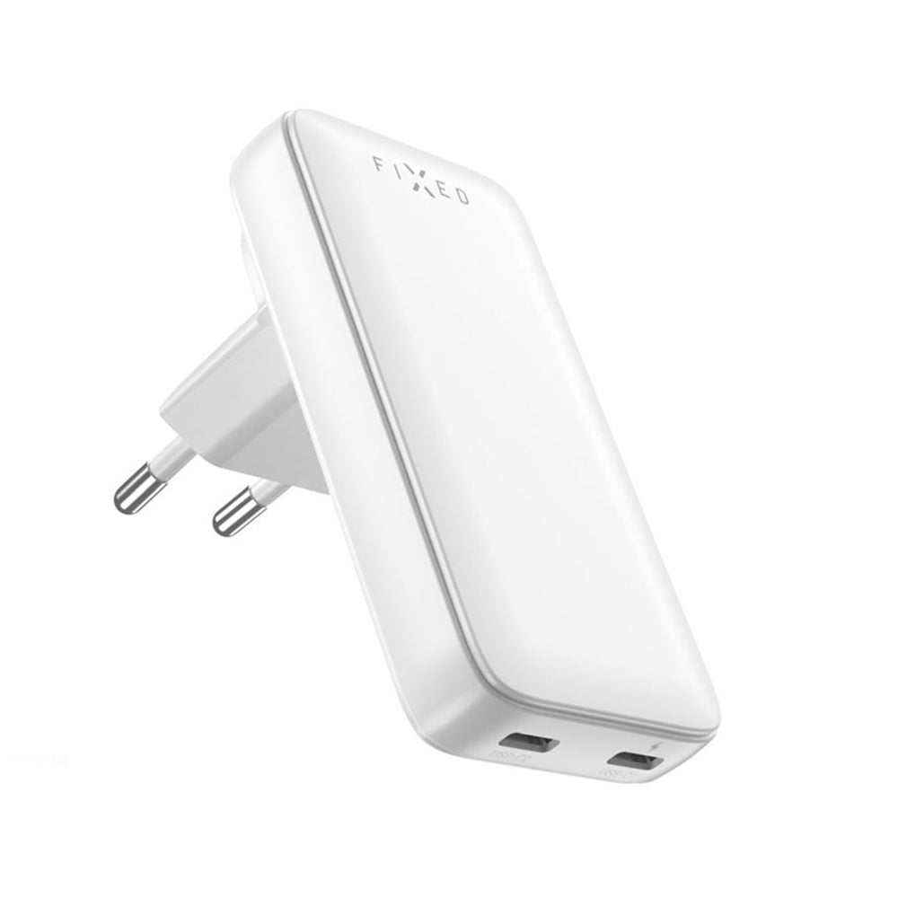 Fixed - Wall Charger (FIXCG45S-2CD-WH) - 4in1, Slim Design, 2x Type-C, GaN, Power Delivery 3.0, 45W - White