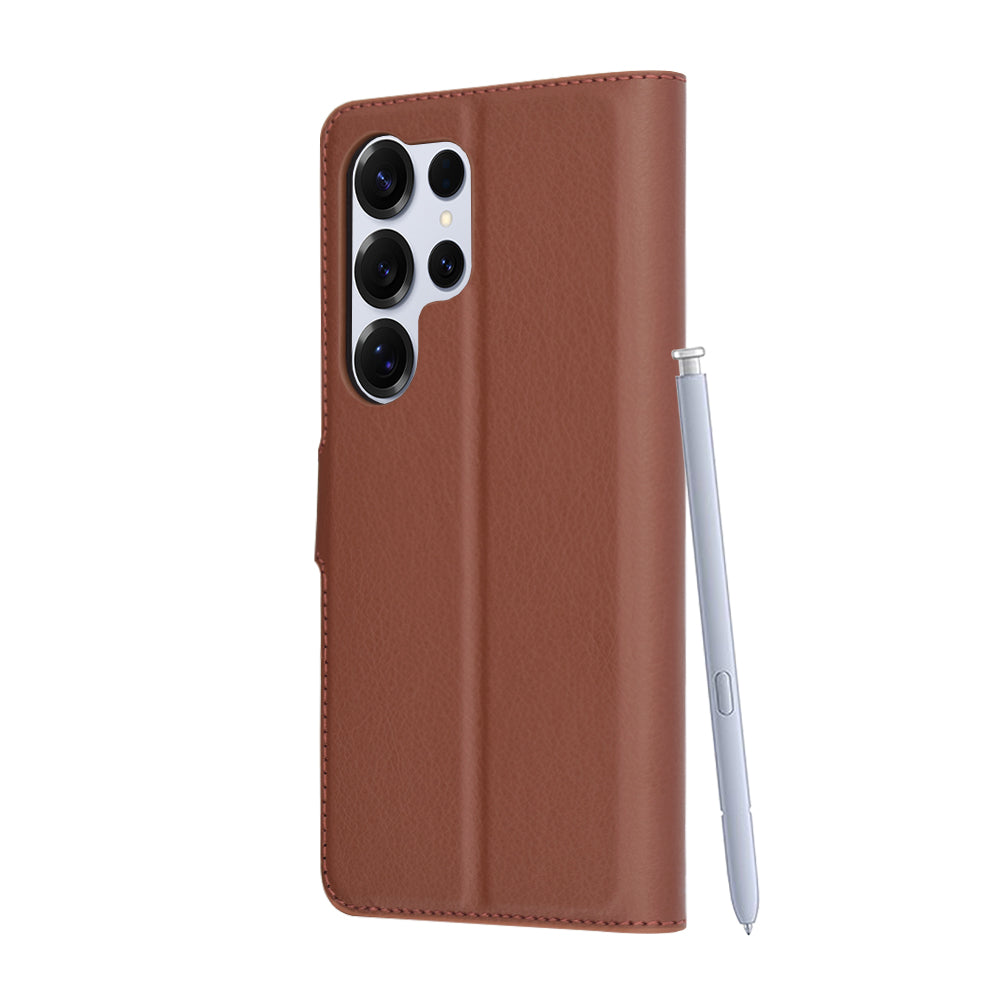 Techsuit - Leather Folio - Galaxy S25 Ultra - Brown