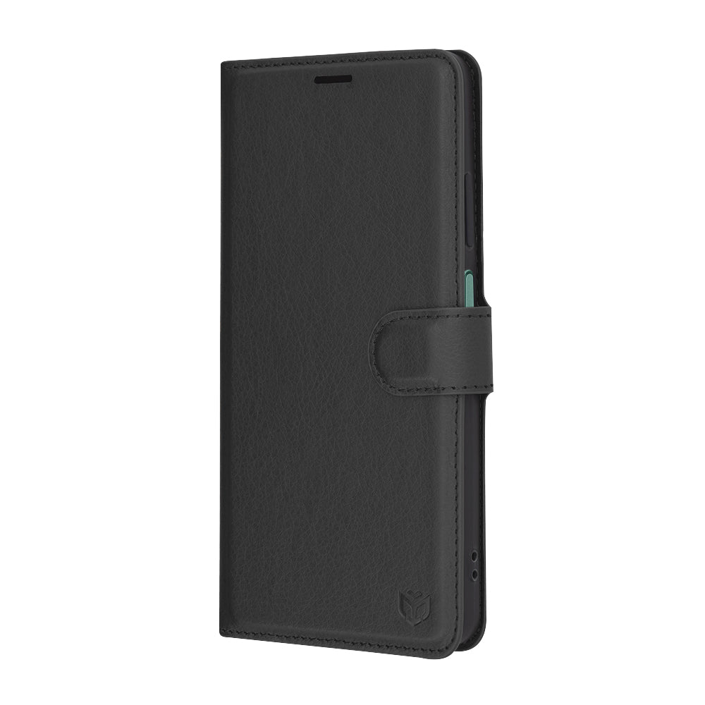 Techsuit - Leather Folio - Oppo Reno12 F 4G / Reno12 F 5G / Reno12 FS 4G / Reno12 FS 5G - Black