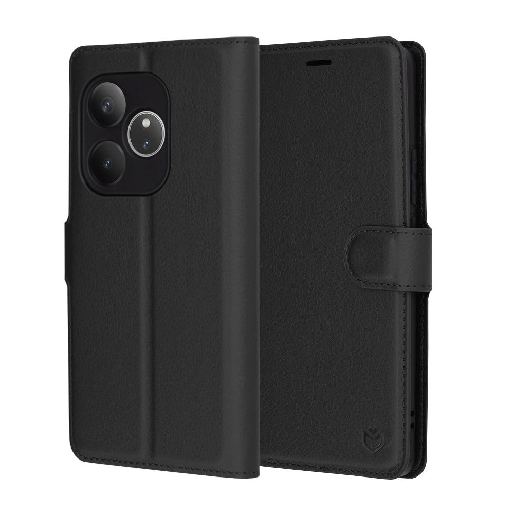 Techsuit - Leather Folio - Realme  GT 6 / GT 6T - Black