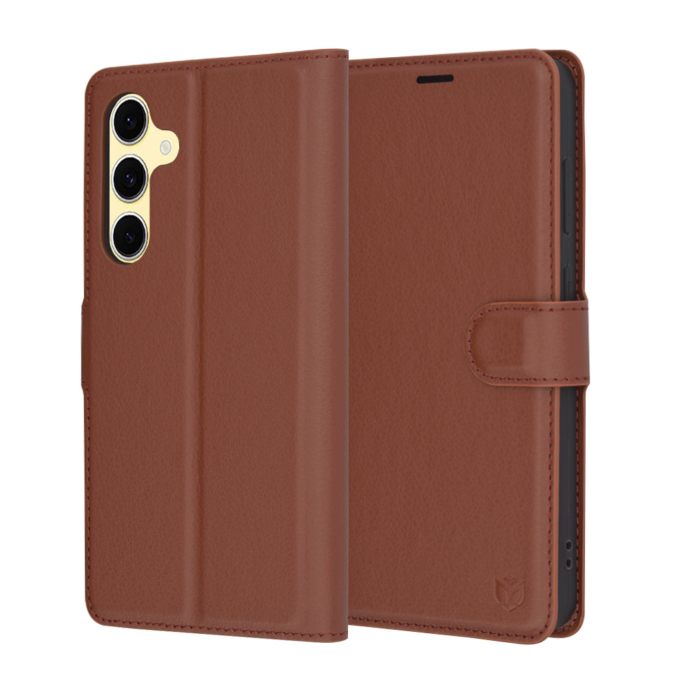 Techsuit - Leather Folio - Samsung Galaxy S24 FE - Brown
