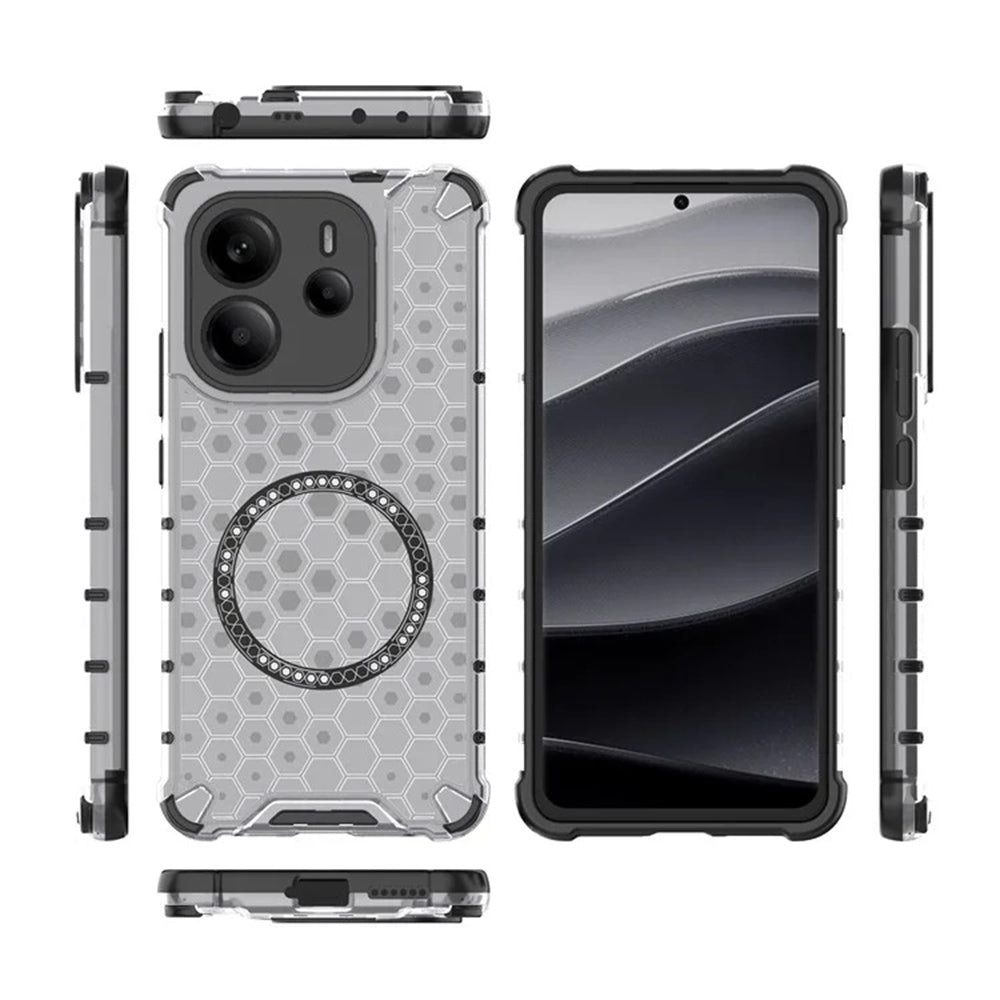 Techsuit - HoneyComb Shield MagSafe - Xiaomi Redmi Note 14 4G (Regional) - White