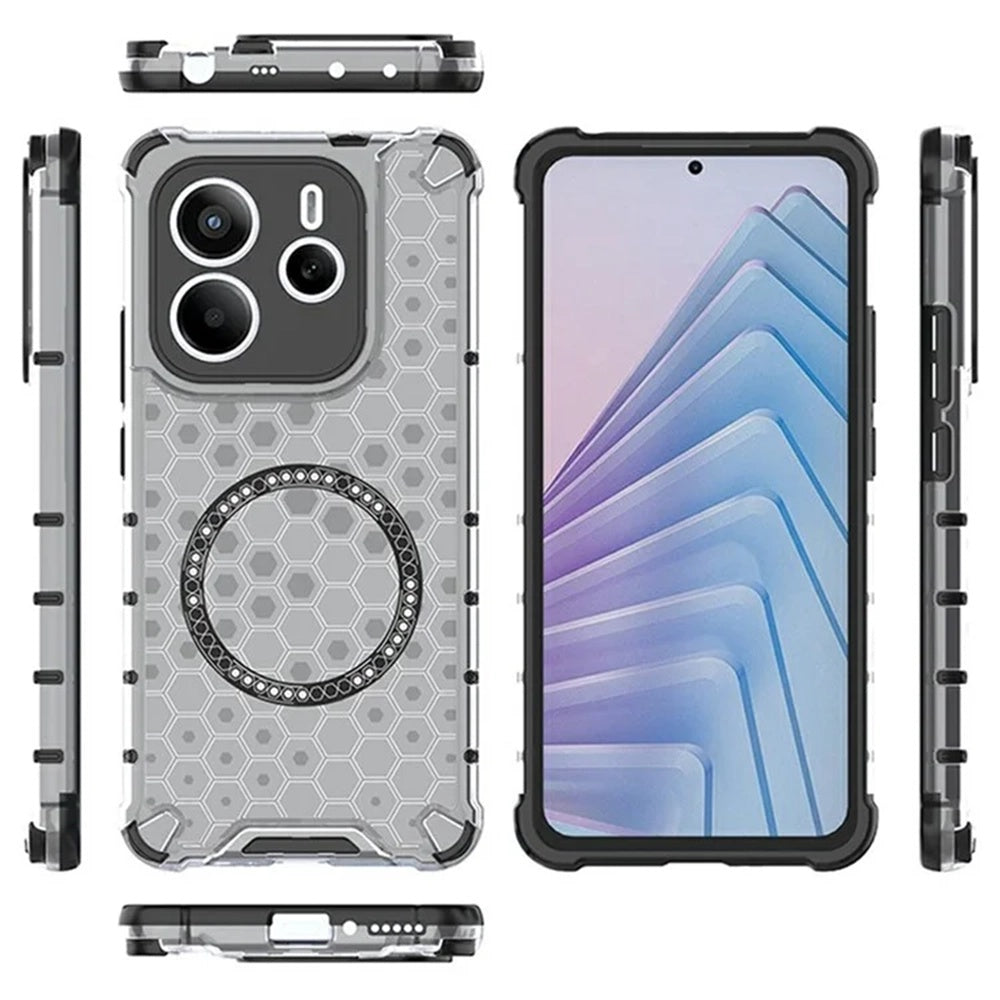 Techsuit - HoneyComb Shield MagSafe - Xiaomi Redmi Note 14 5G - Black