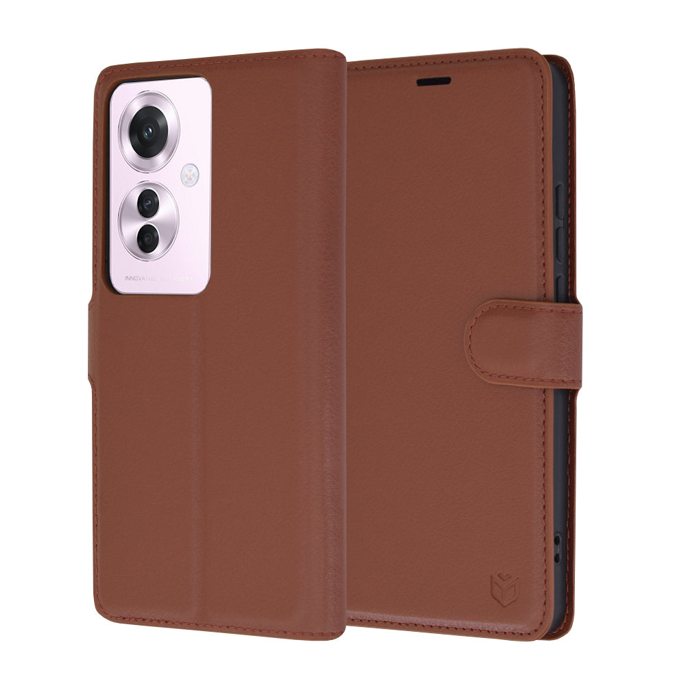 Techsuit - Leather Folio - Oppo Reno11 F - Brown