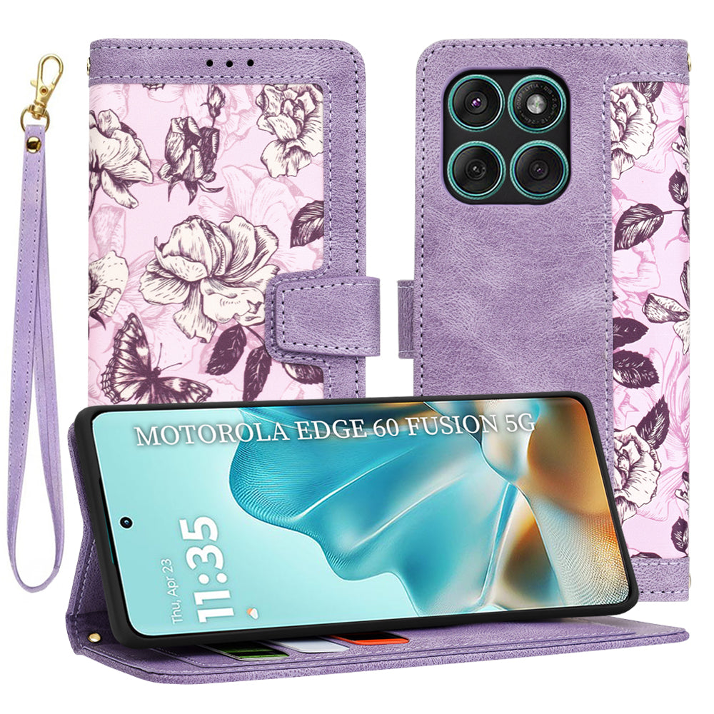 Techsuit - FlipCraft - Motorola Edge 60 / Edge 60 Fusion - Mysterious Purple